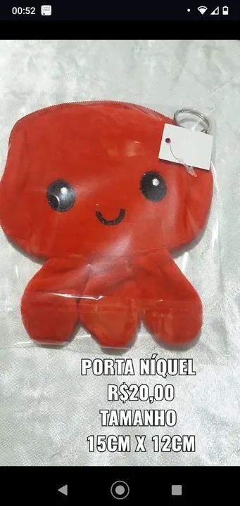 Porta Níquel - Bolsa de mão - Vermelha - 