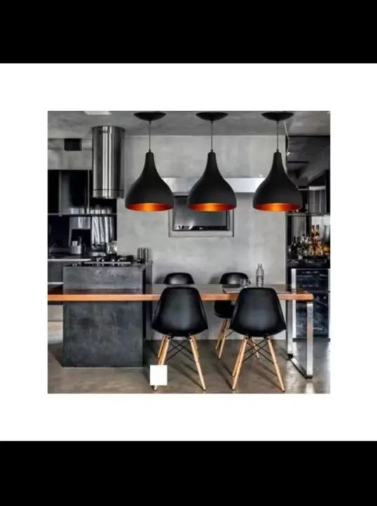 **Urgente/Queima de Estoque** Kit Luminária Pendente Gota Para Cozinha Américana E 