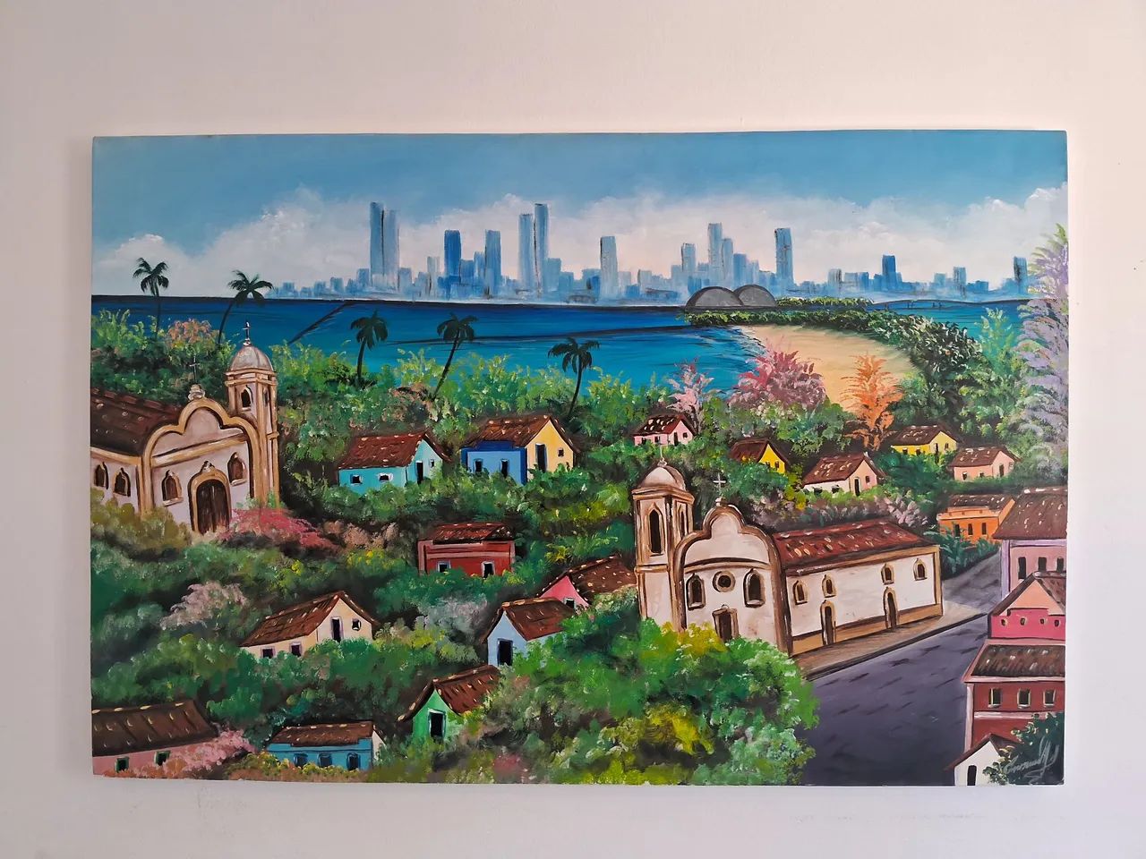 Quadros 100% pintura acrílica sobre tela. 