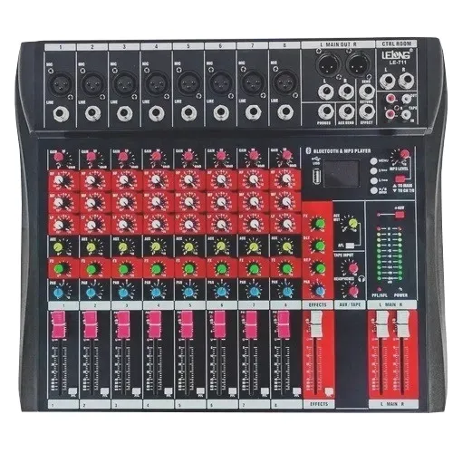 MESA DE SOM 8 CANAIS LE-711 - LELONG