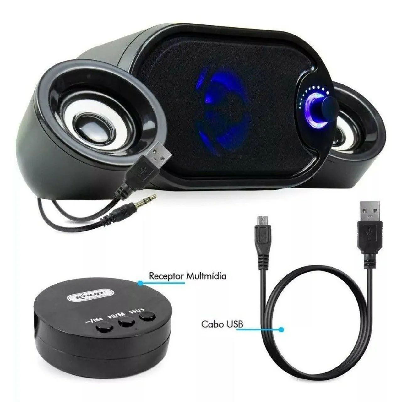 Caixa De Som Bluetooth para Computador Notebook  PC Gamer - Foto 2