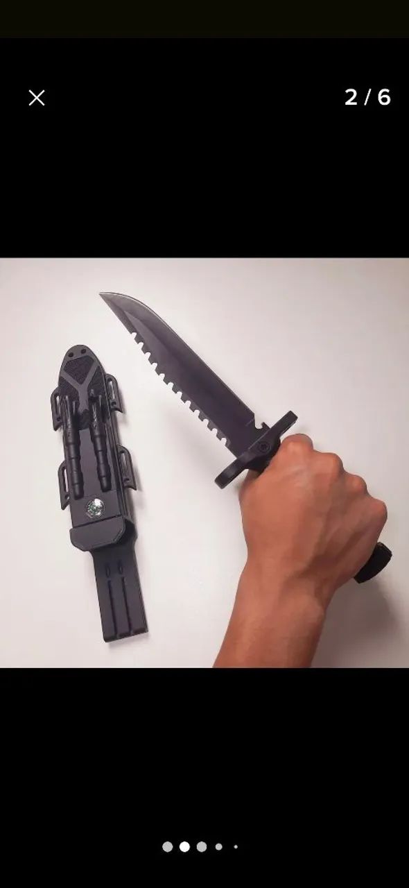 Faça facão tático para acampamentos, pesca e trilhas. - Foto 4