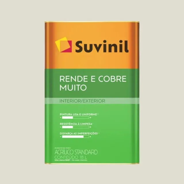 Tinta Standard Acrílica Fosco Rende e Cobre Gelo 18L Suvinil