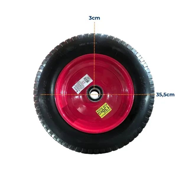 CARRINHO DE MÃO 3.25-8 PNEU 3964 100KG 65L, Nº 22(0,7MM) FLEX - Foto 5