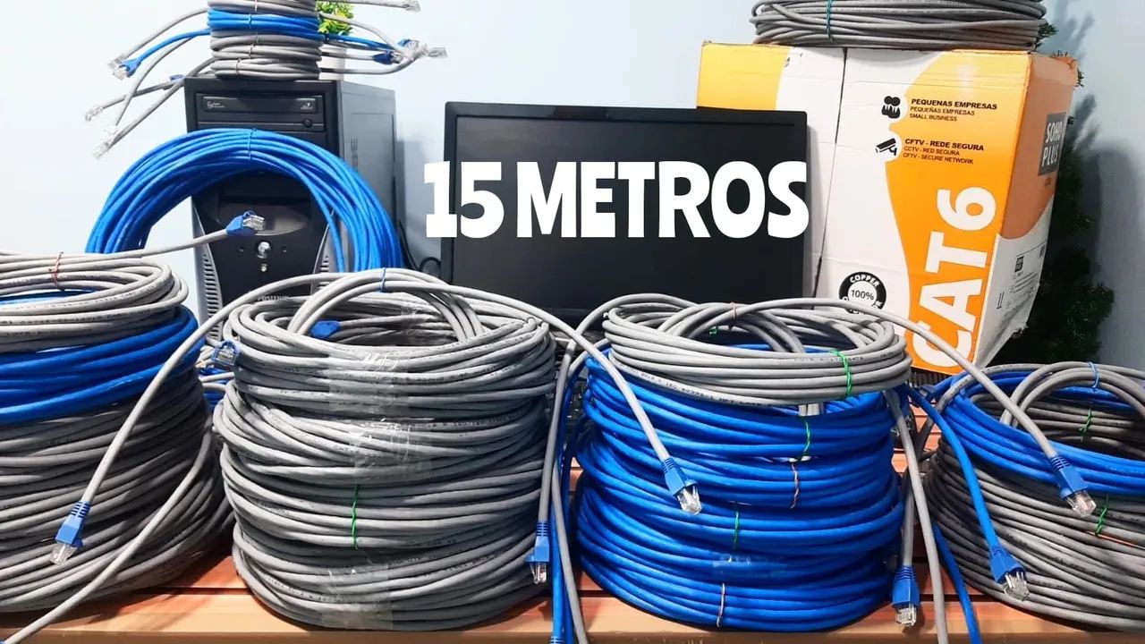 Cabo de rede CAT6 e CAT.5e 100% cobre 3m,5m,10m,15m,20m,25m,30m,35m,40m,50m ORIGINAL  - Foto 5