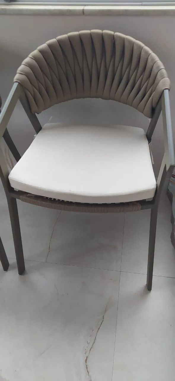 Conjunto em Tricô de Corda Náutica Semi-Novo - Foto 4