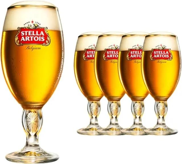 Jogo 4 Taças De Cerveja Stella Artois