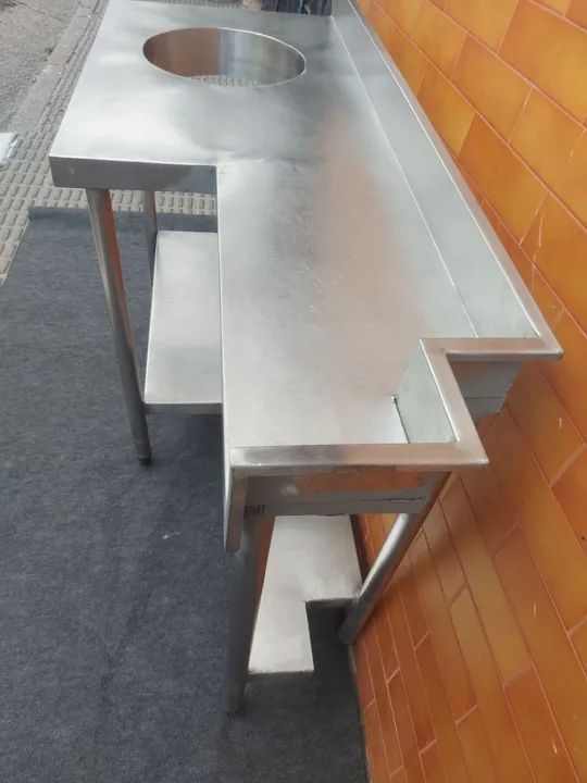 Mesa de aço inox para restaurante - Foto 3