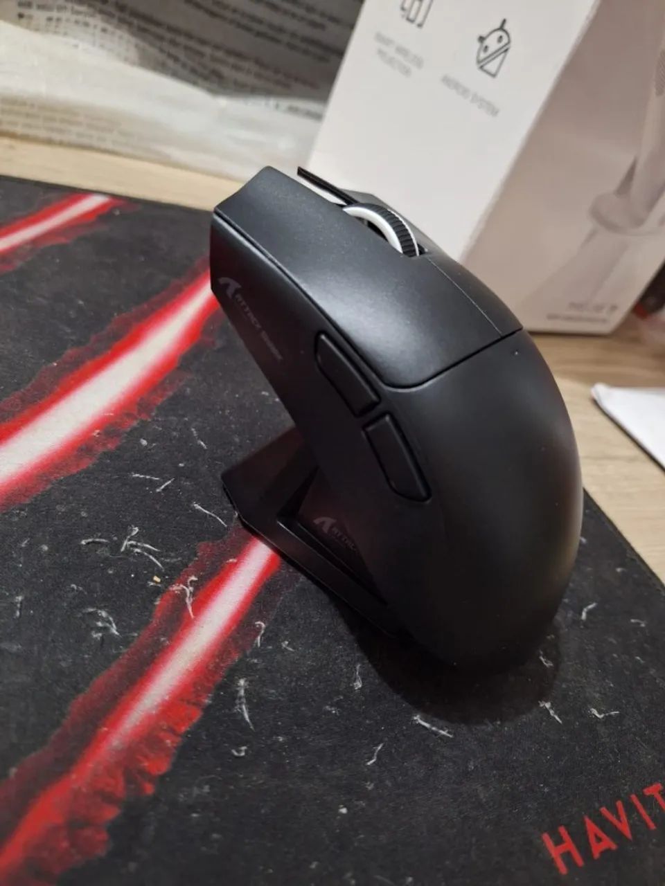 Mouse x11 Com Dock sem fio Preto - Foto 4