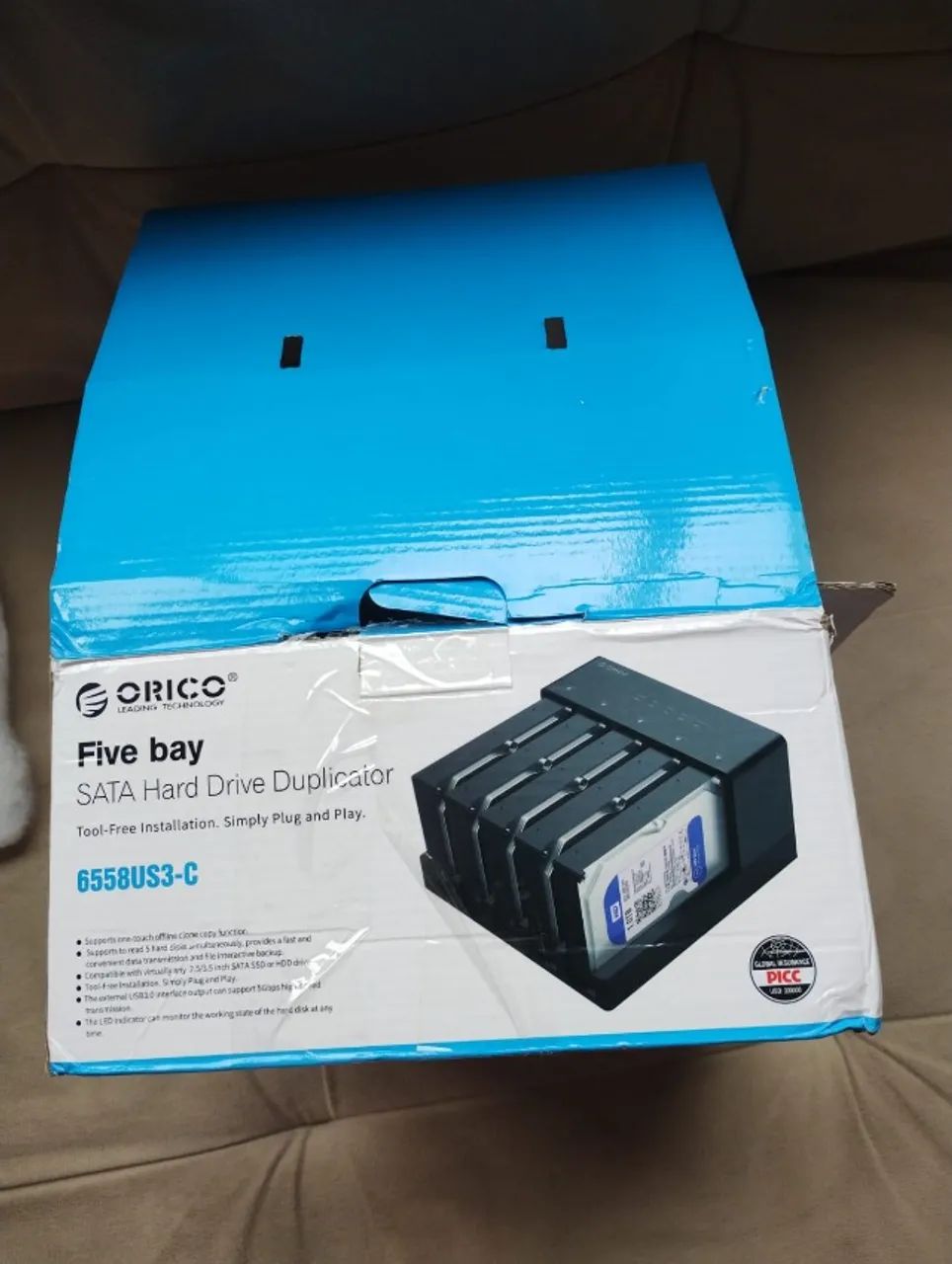 Dock Station Orico 5 baias HD SATA USB 3.0