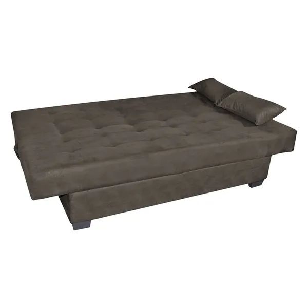 Sofá Cama 2 Lugares Molde Marrom - Foto 2