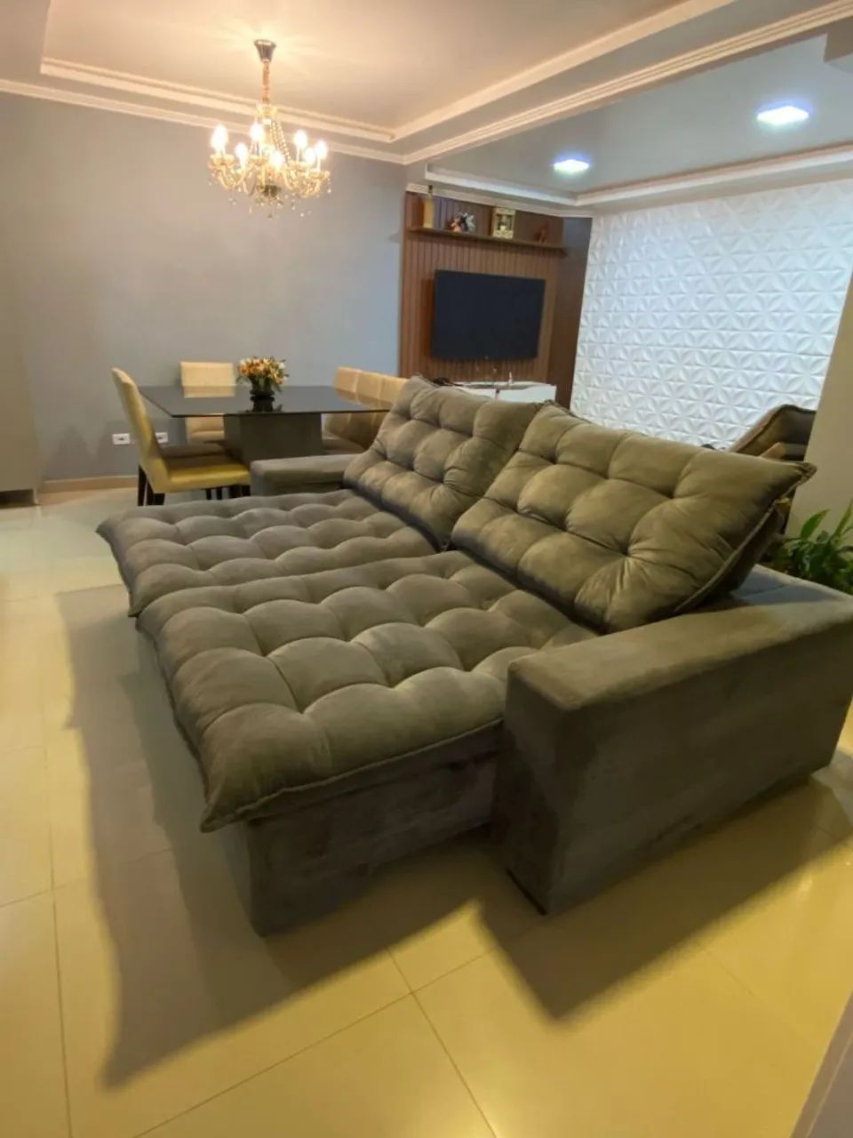 Sofá retrátil e reclinável 