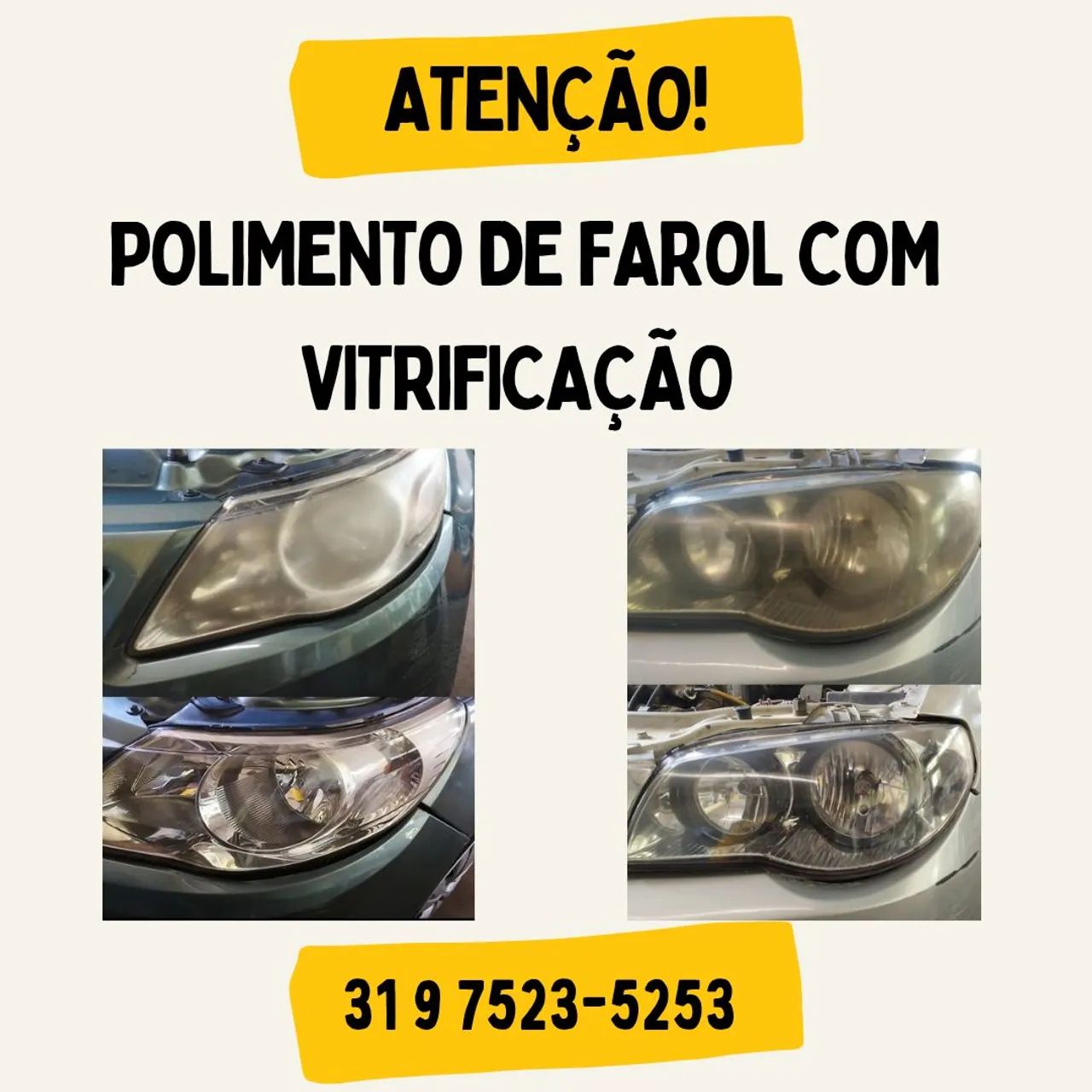 Polimento de farol à Domicílio 