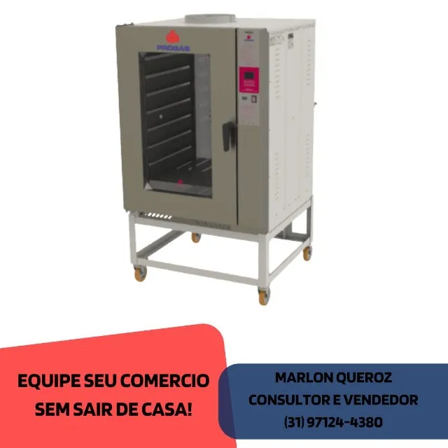 Forno Turbo A Gás Progás 10 Esteira Novo Bivolt