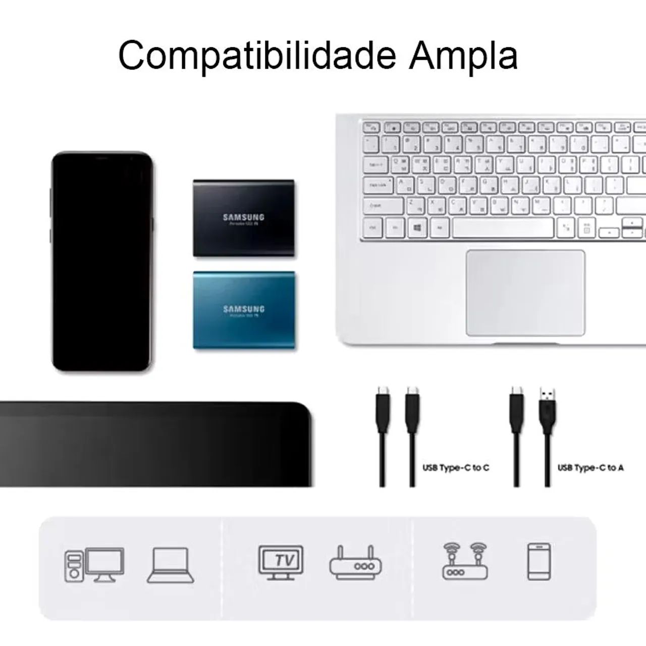 SSD Portátil Samsung T5 500MB/s USB 3.1 - Foto 4