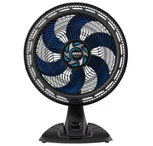 Ventilador de Mesa Arno Xtreme Force 40cm com 3 Velocidades e 6 Pás - Preto - 110V - NOVO