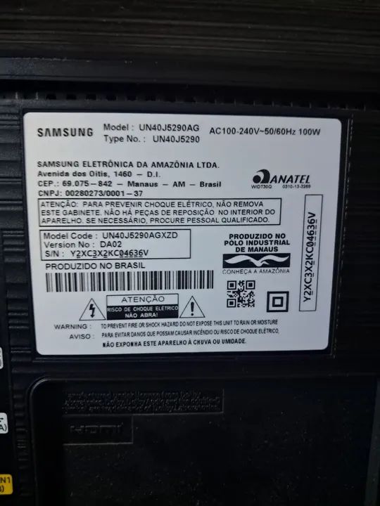 Smart TV Samsung 40 polegadas, Barra de led queimada  - Foto 3