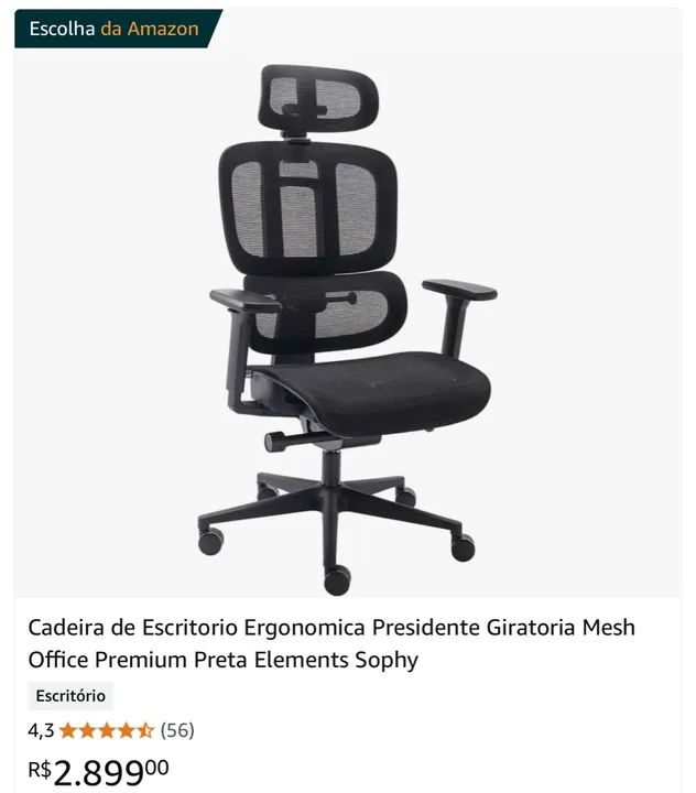 Cadeira Ergonomica Elements Misch