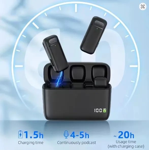 Microfone Lapela K6 - Sem Fio Duplo - Android Ou Iphone Ios Lightning - Foto 3