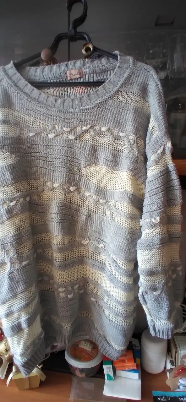BLUSA DE LÃ DA MARIA FILO GG, PRATICAMENTE NOVA. - Foto 4