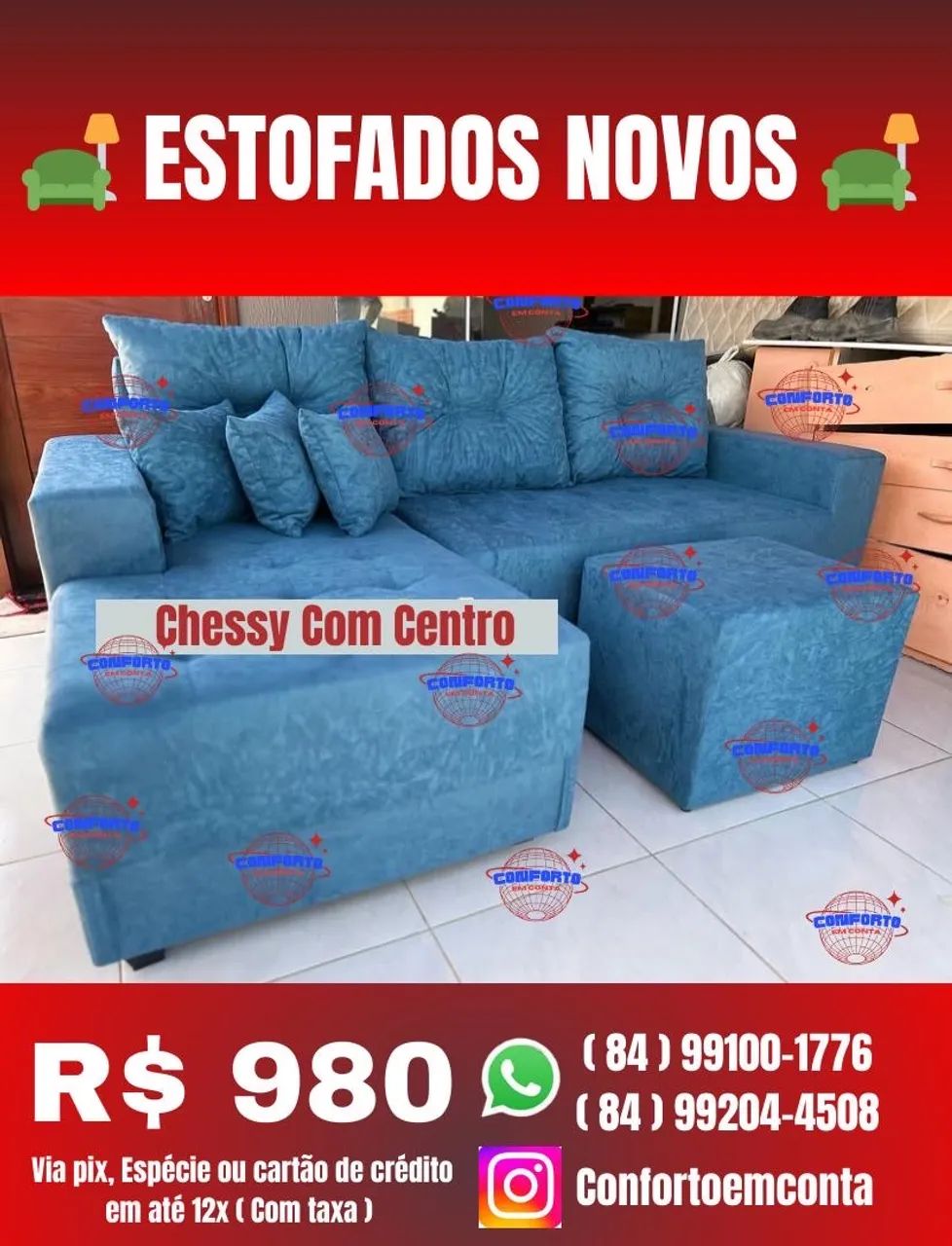 Sofá Chessy com centro - Novo -  Diretamente da fábrica  - Foto 2