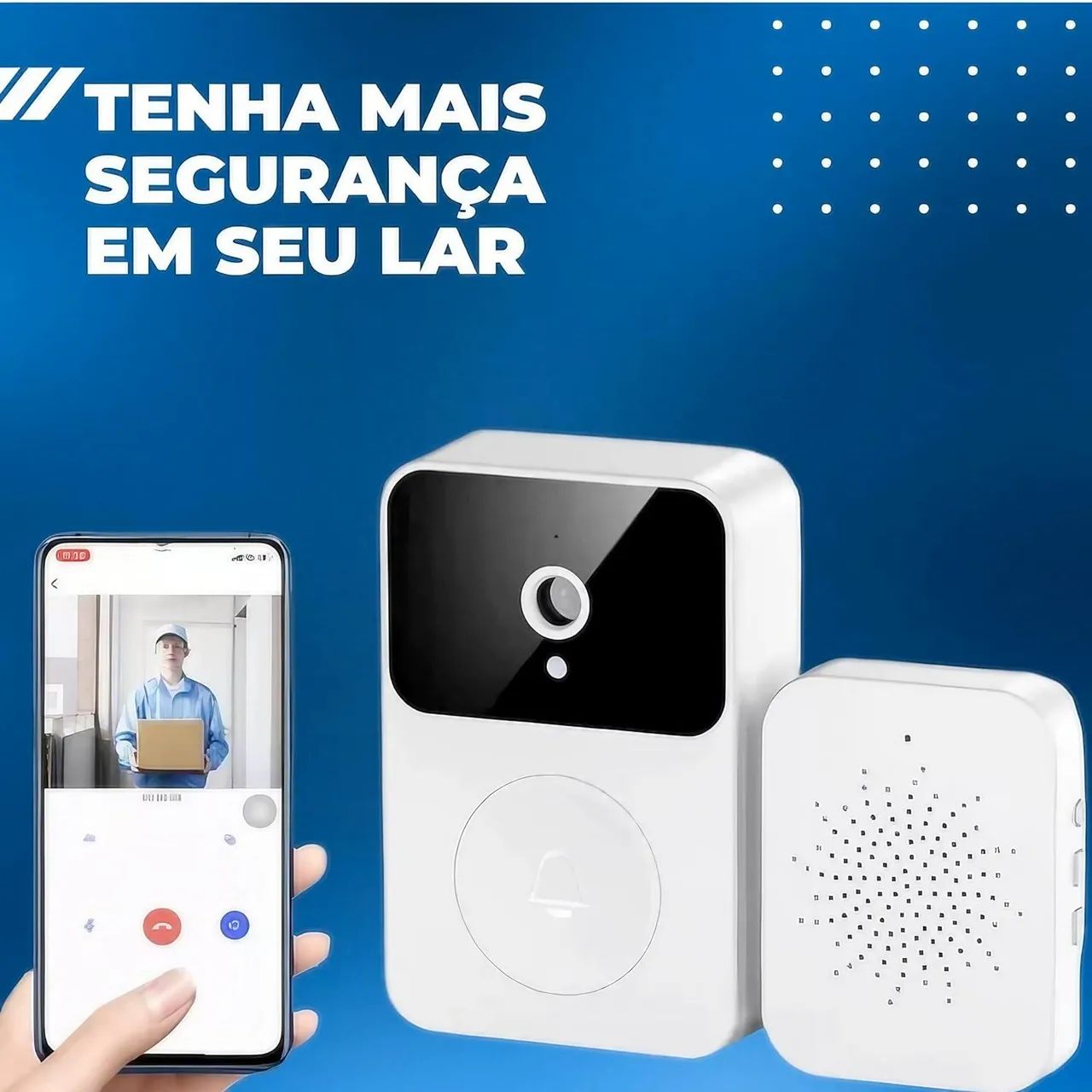 Campainha Inteligente Com Câmera de Segurança Wi-Fi. Entrega Grátis! - Foto 6
