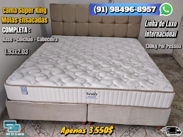 CAMA SUPER KING DE LUXO LINHA INTERNACIONAL 