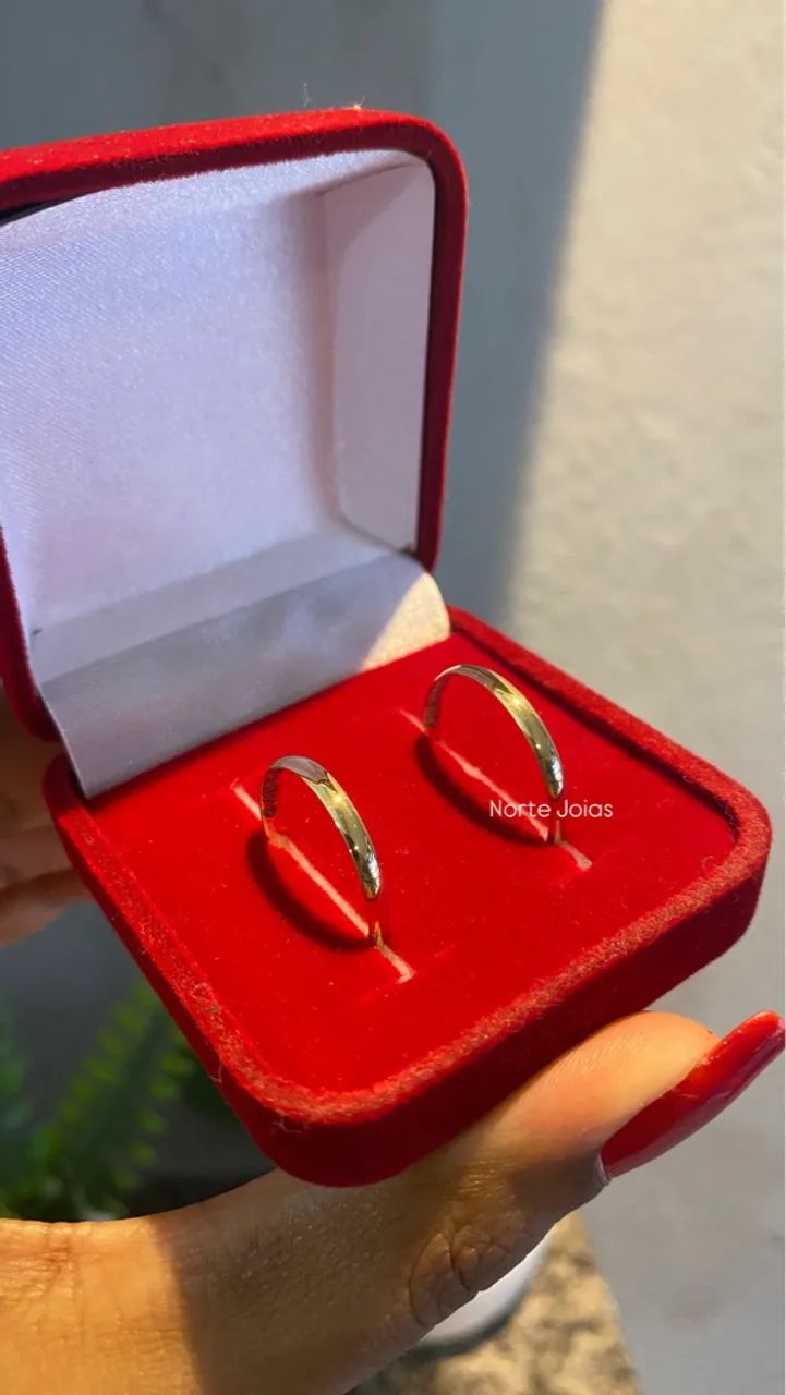 Alianças Abauladas 2mm, Ouro 18K - Foto 2