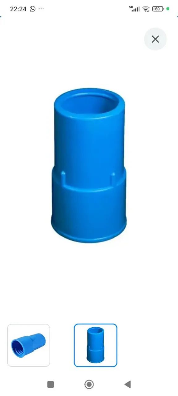Ponteira Para Mangueira De 38Mm Para Aspiração De Piscina