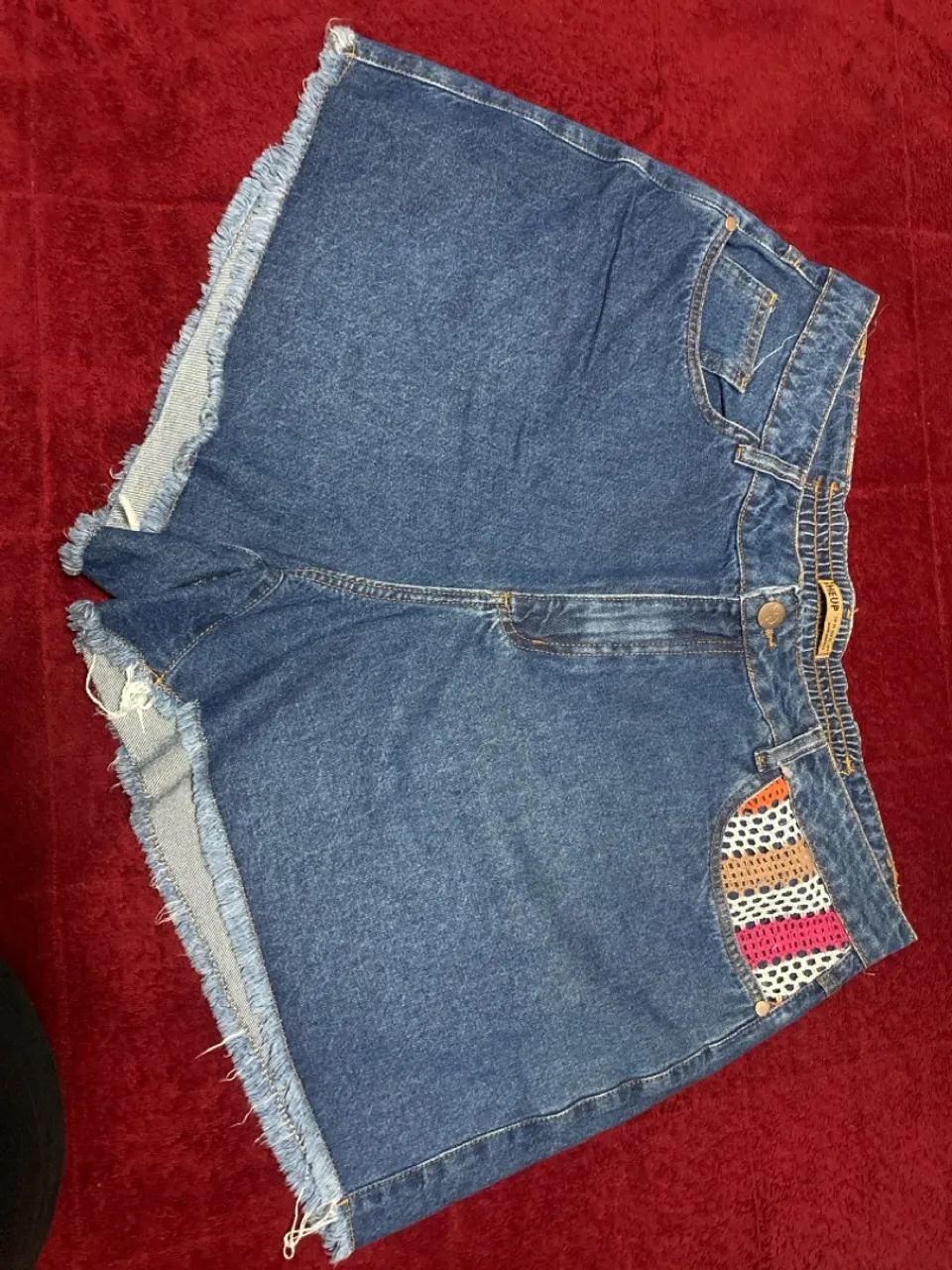 Shorts Jeans com Detalhe Artesanal - Foto 2