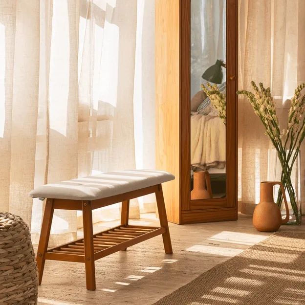 Banco/ Sapateira dois lugares - Manaira - Tok&Stok- 