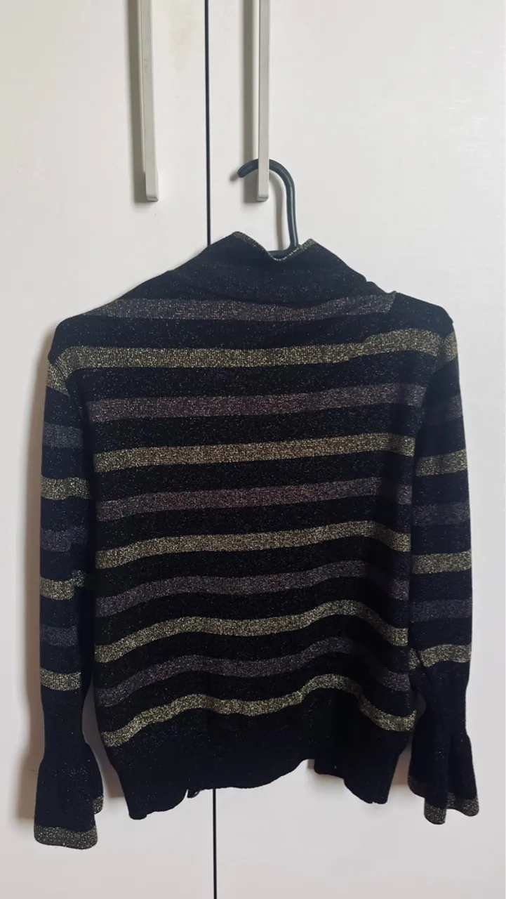 Blusa Tricot Listrada Brilho Manga Sino Iorane