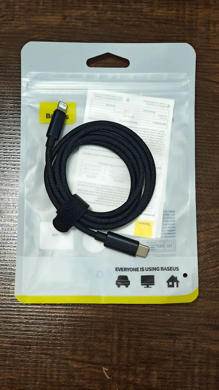 Cabo Lightning Usb c Preto novo Apple Iphone