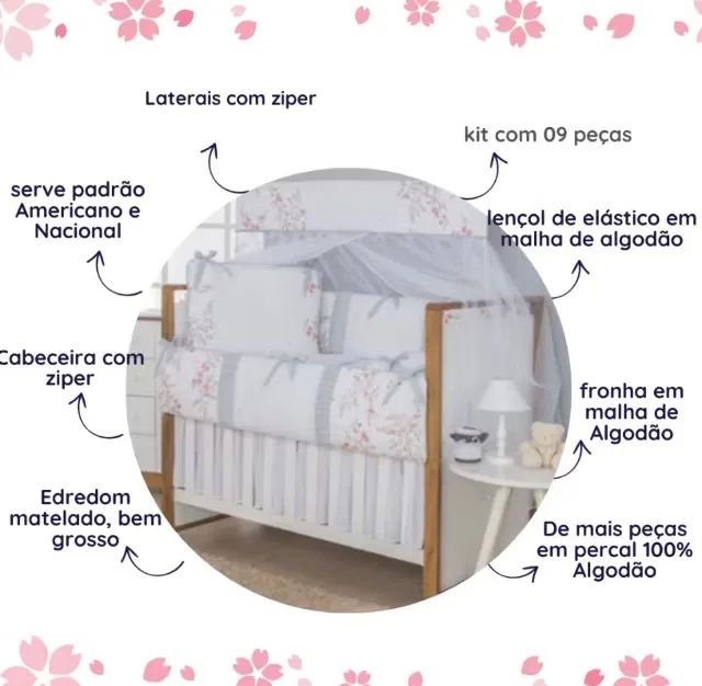 Kit berço completo menina  - Foto 5