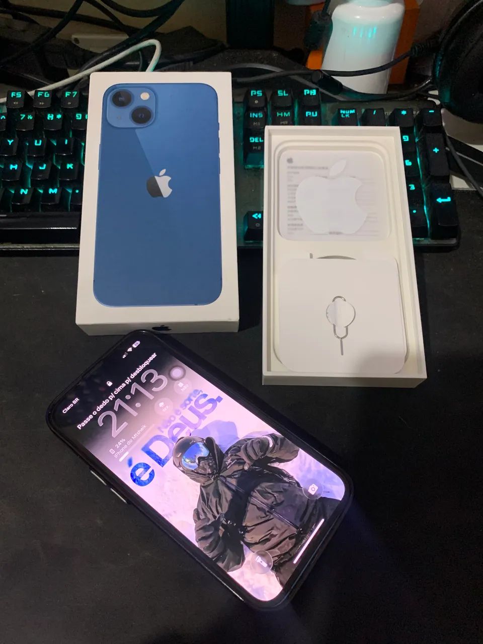 IPHONE 13 128GB AZUL IMPECÁVEL!! - Celulares e Smartphones