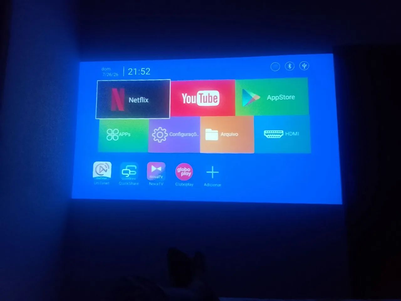Mini projetor HY320 Full HD ,projeta até 150pol ,novo na caixa, somente testado - Foto 6