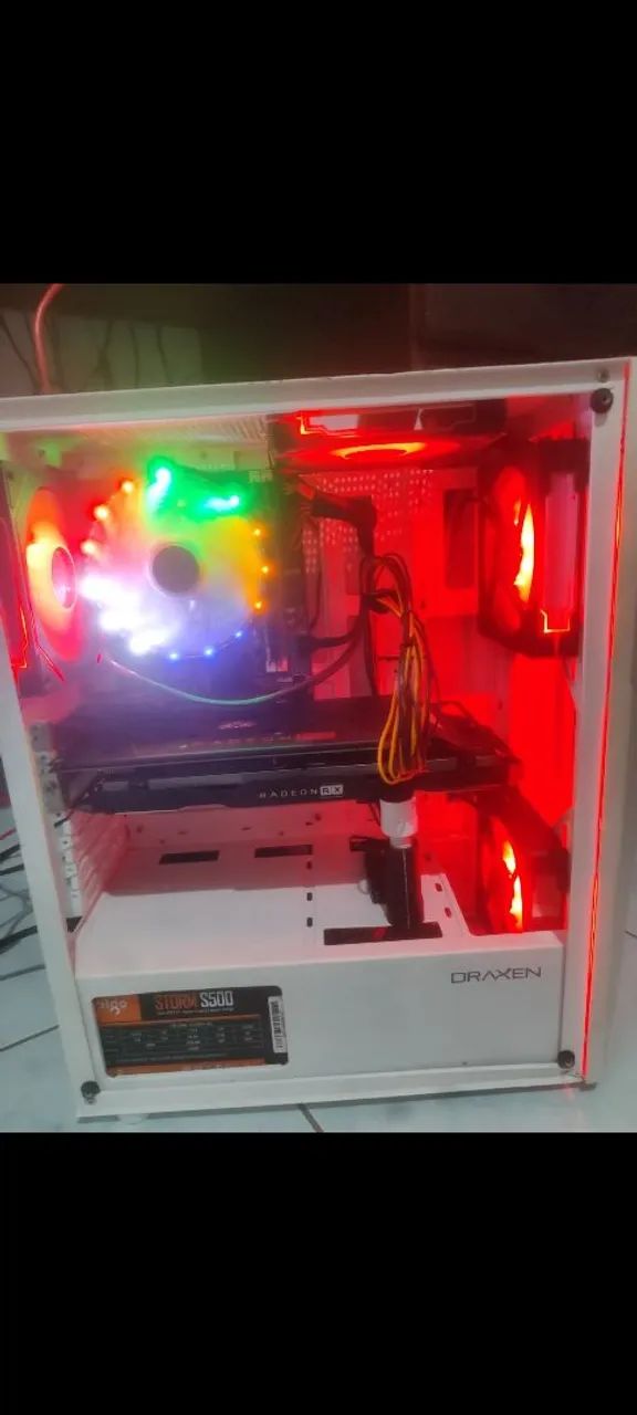 Pc Gamer Usado I7 Rx 580 com 3 Ventoinhas Usb Wifi Ssd 1 Tera - Foto 4