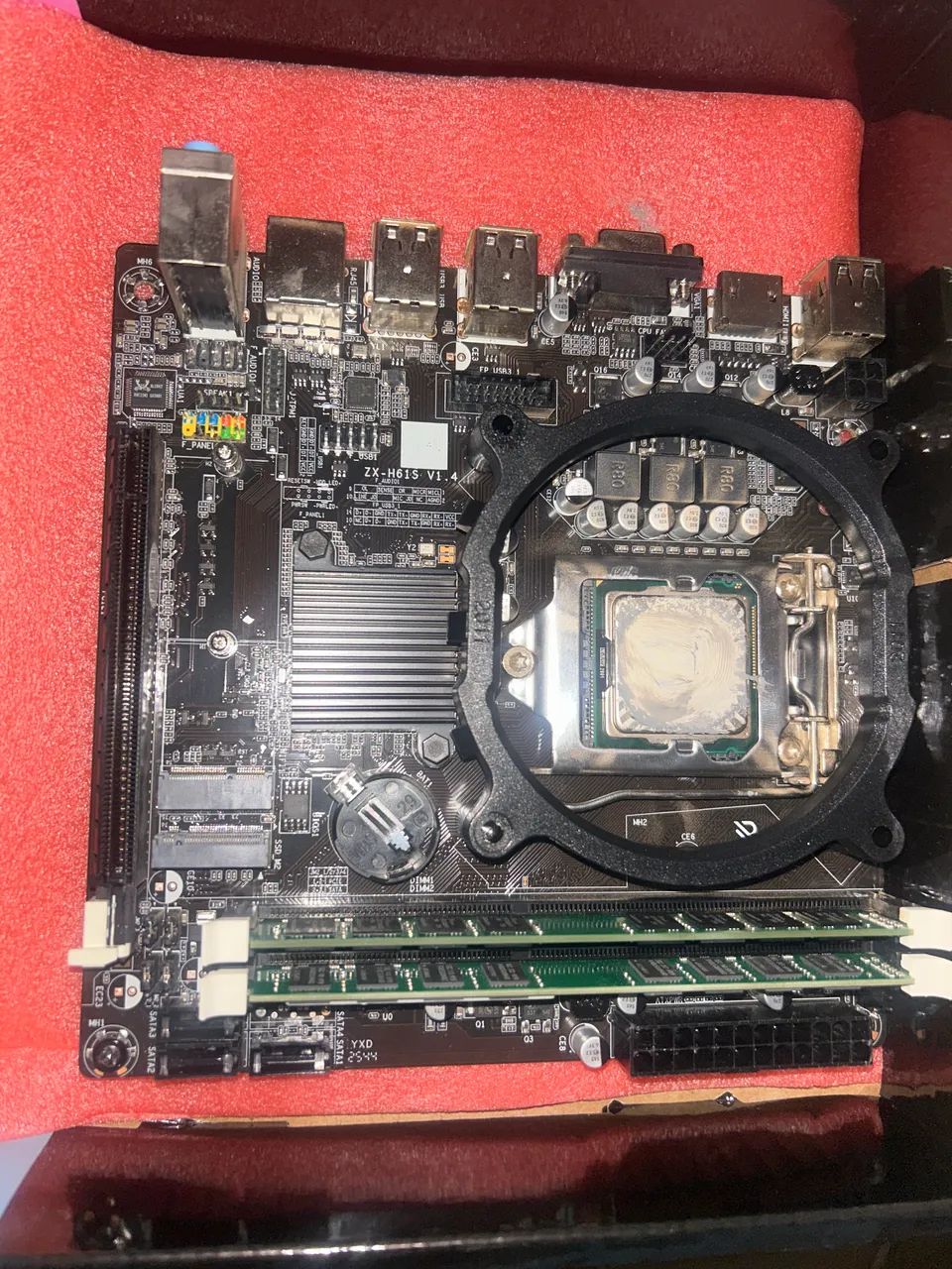 Placa mae+ Memoria ram+ Processador