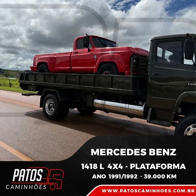 Mercedes Benz 1418 L 4x4 91/92 Plataforma - Caminhao Exercito - Foto 6