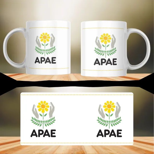 Caneca APAE Decorativa Tema Inclusão e Solidariedade - Foto 2