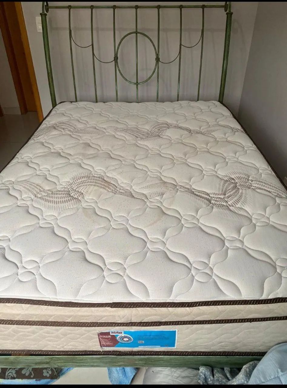 Cama de ferro e colchão molas ensacadas  - Foto 4