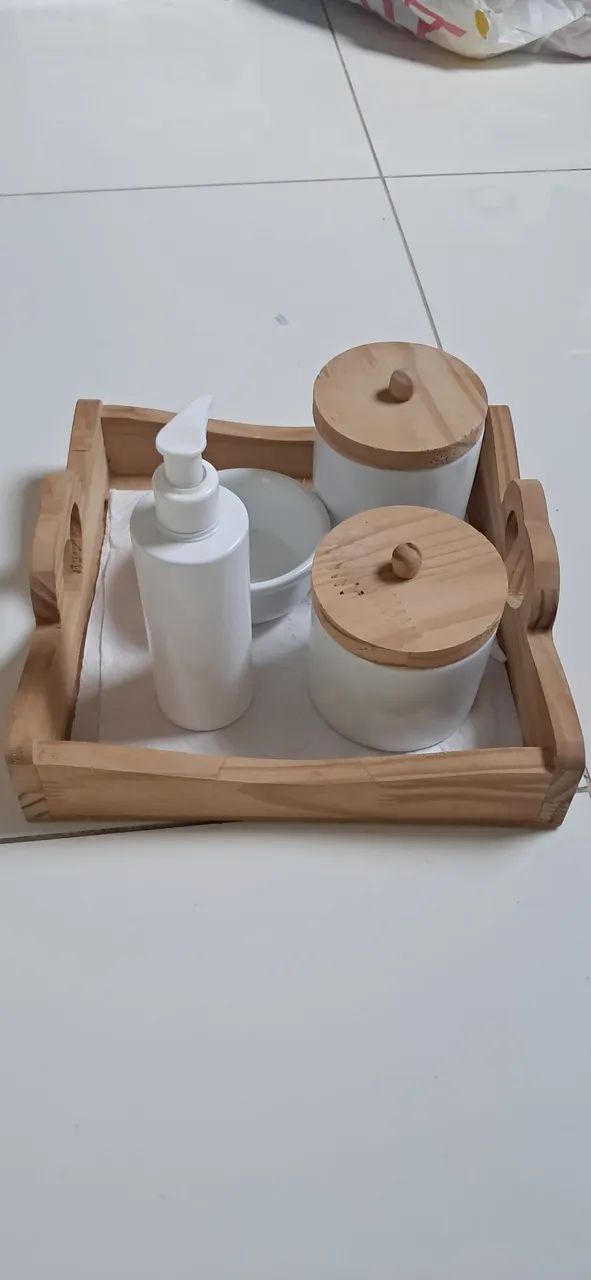 kit higiene em porcelana 