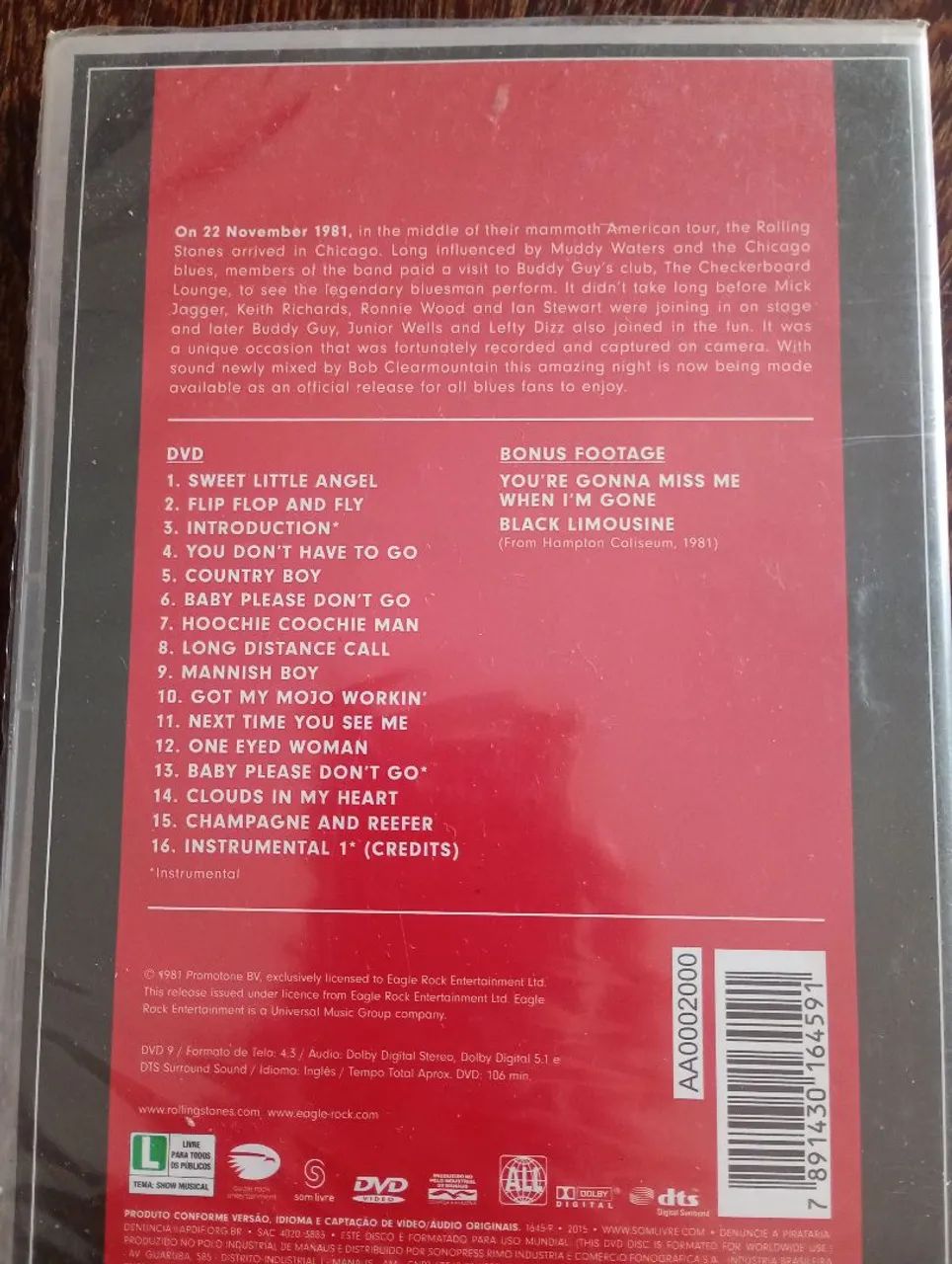 DVD Muddy Waters e the Rolling Stones "live Chicago 1981" - Foto 2