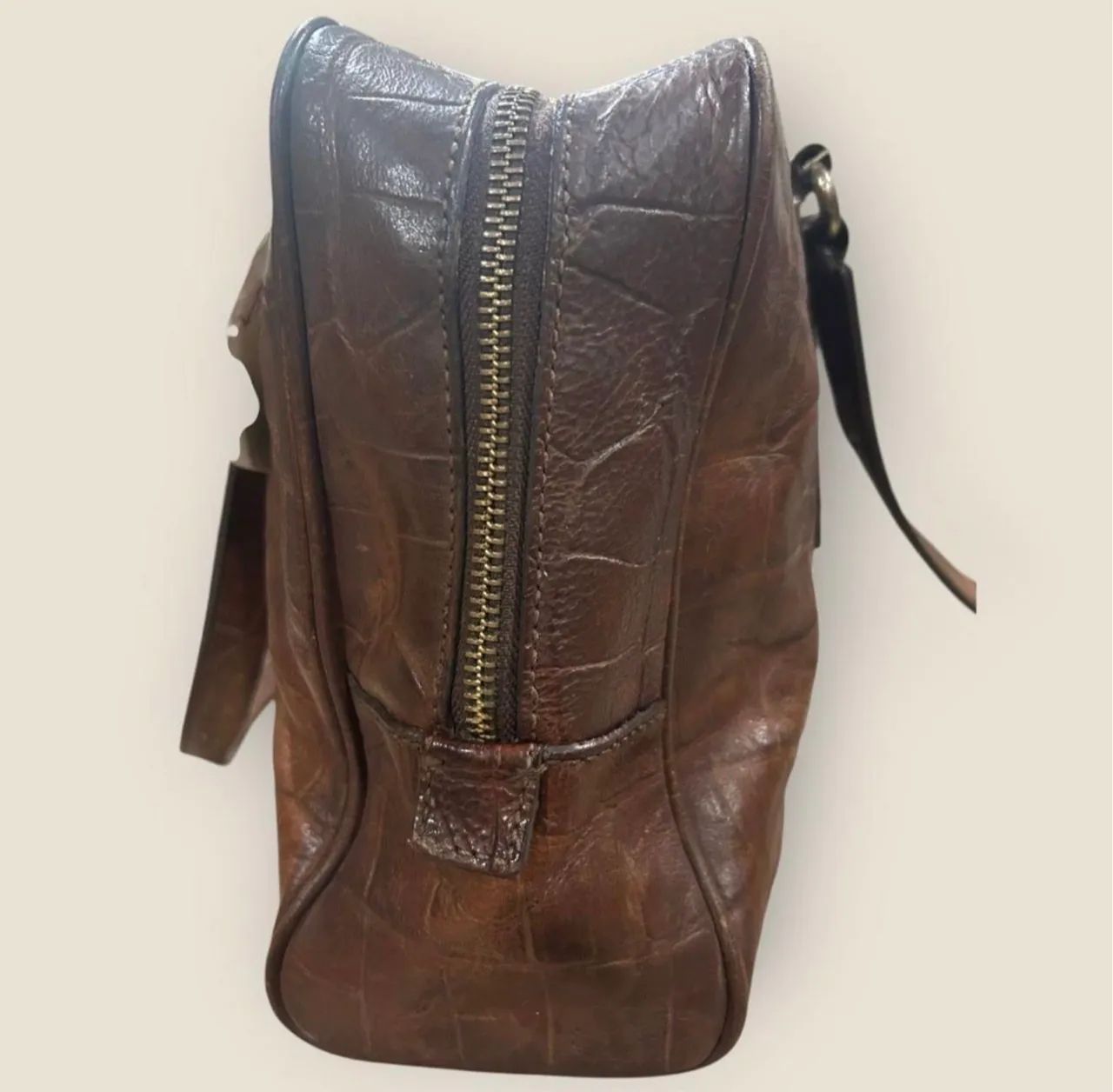BOLSA FOSSIL ORIGINAL COURO CROCO - Foto 5