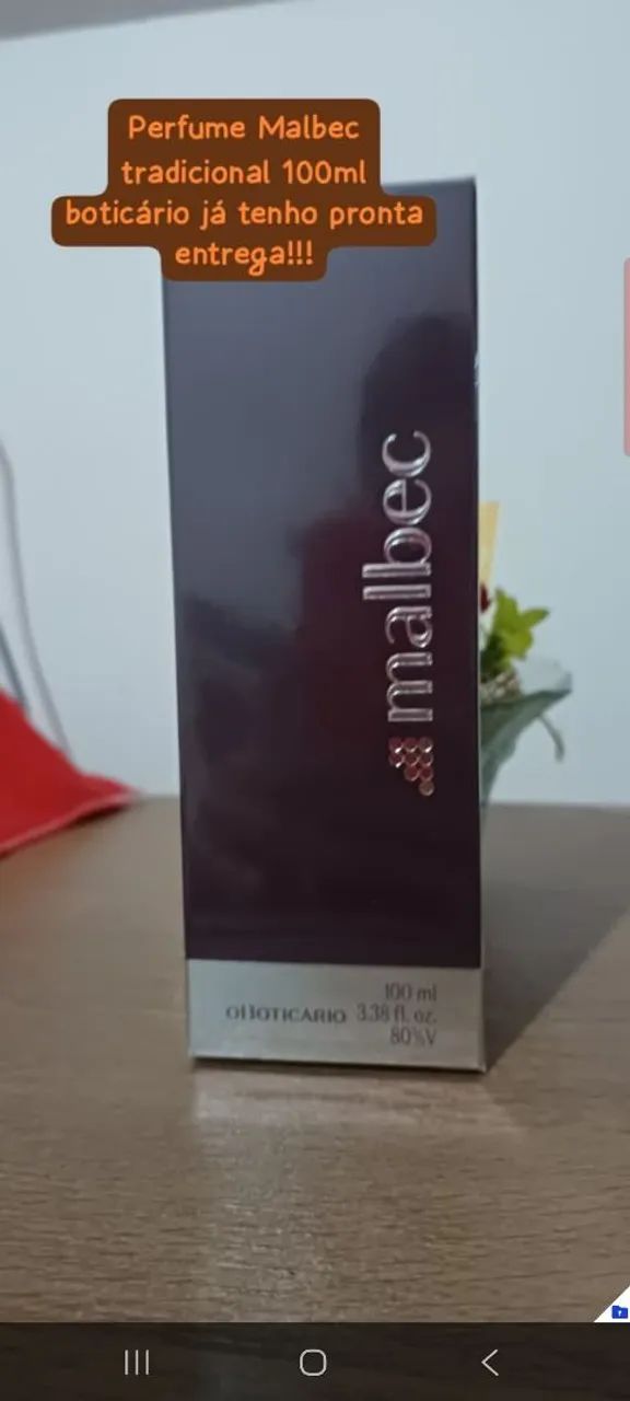 Perfume boticário masculino malbec tradicional 100ml