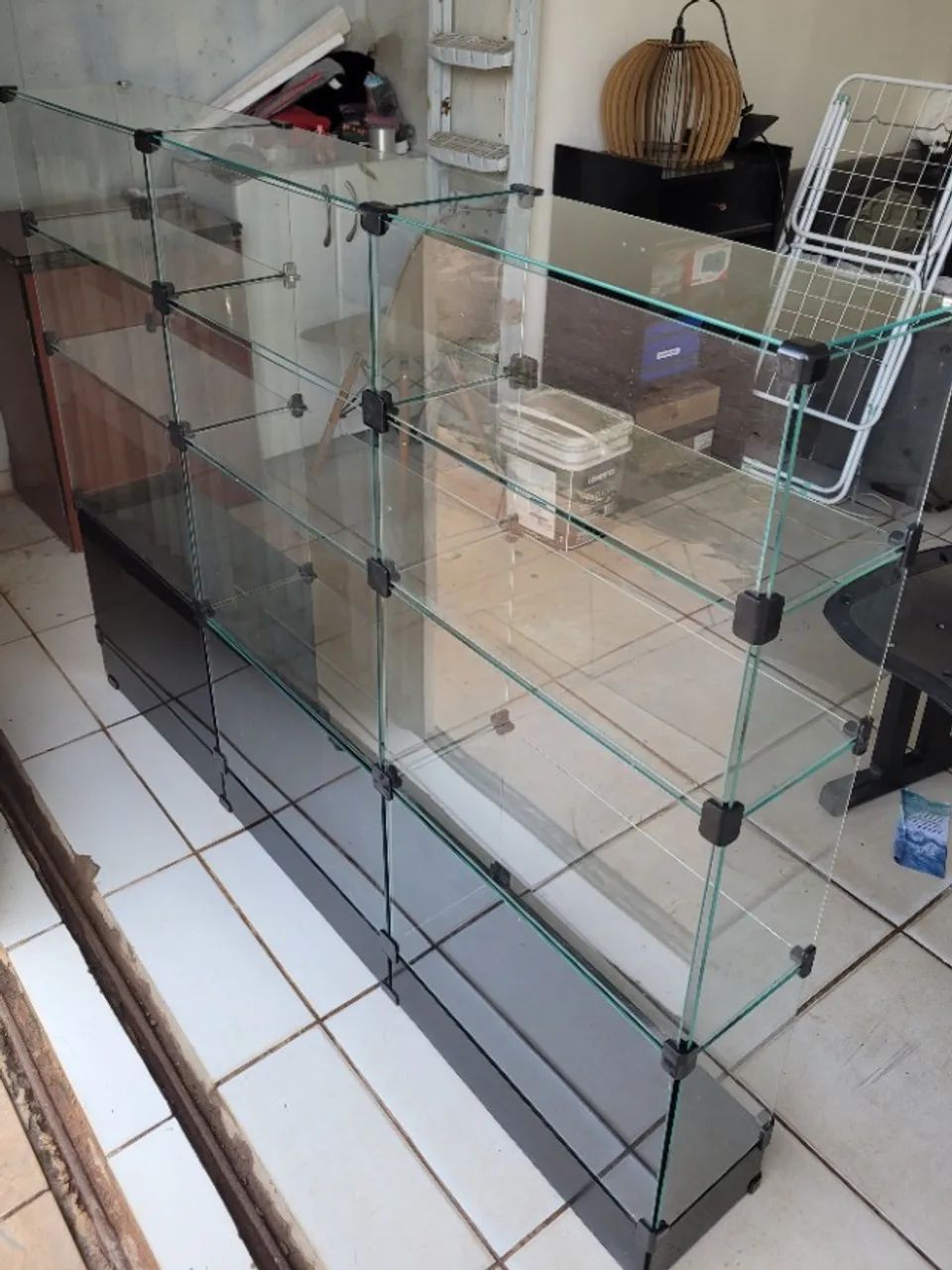 Vitrine de vidro, prateleiras -155x115cm - Foto 4