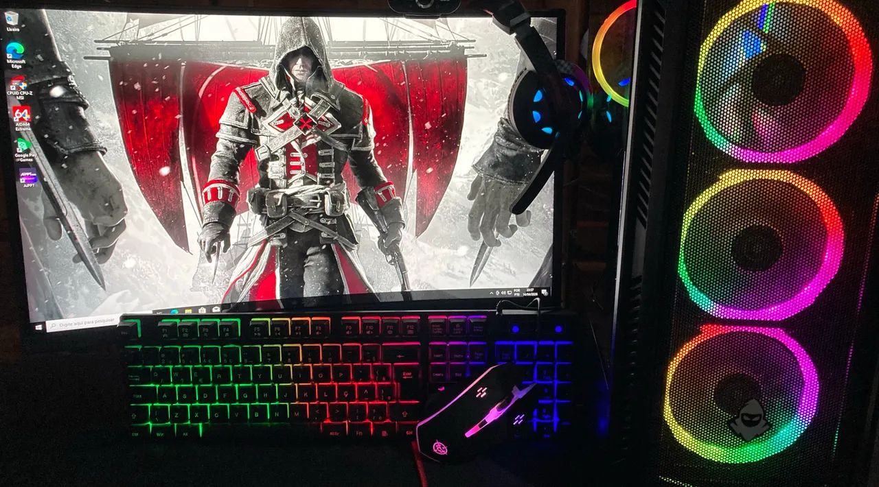 PC GAMER COMPLETO + MONITOR CURVO 24? + KIT RGB  - Foto 4