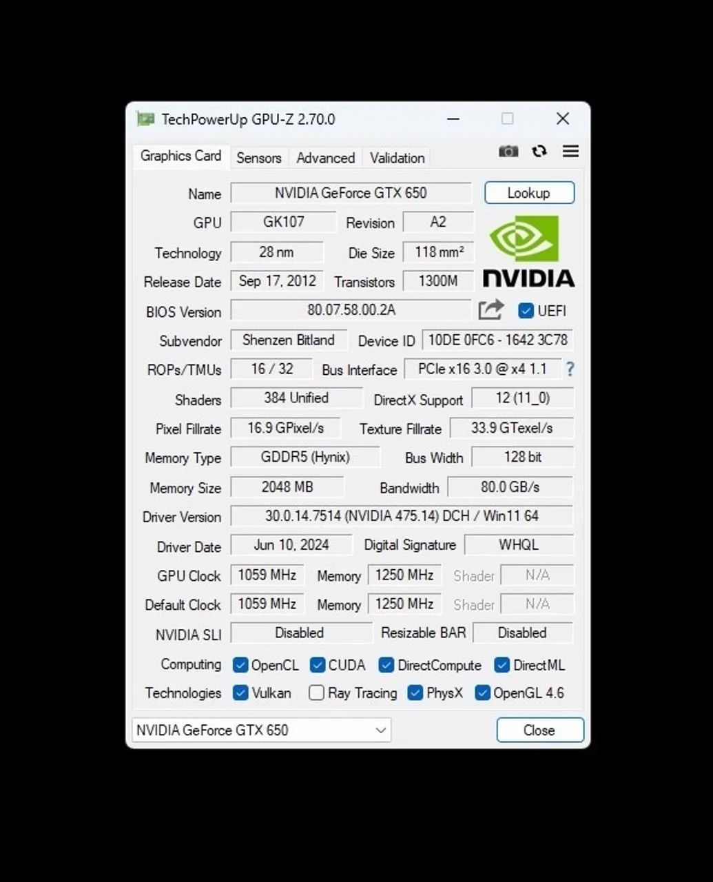 Placa de Vídeo Geforce GTX 650 2gb gddr5 128bit  - Foto 5