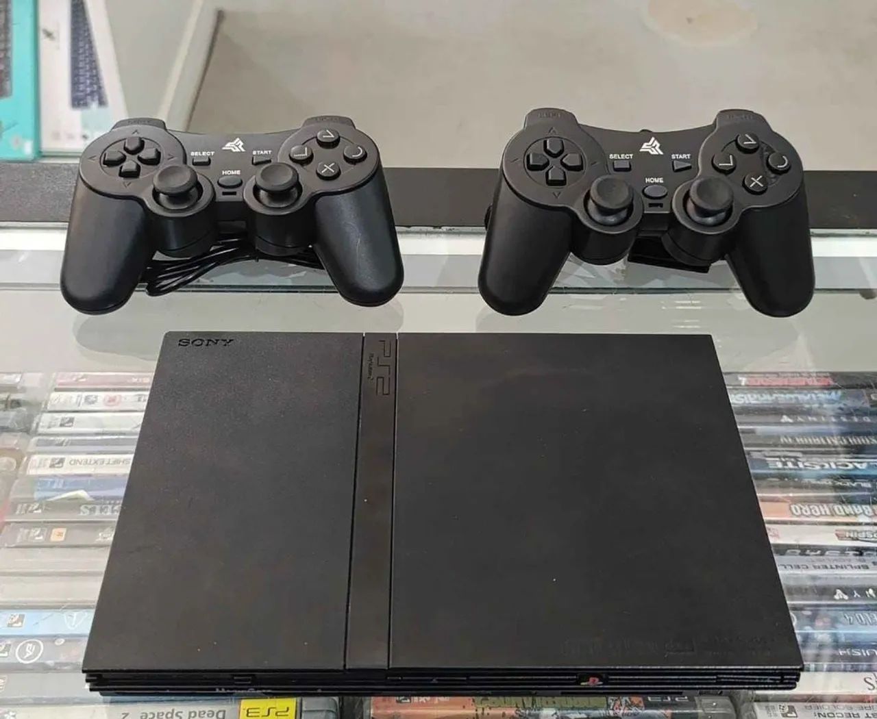 Ps2 com 2 controles