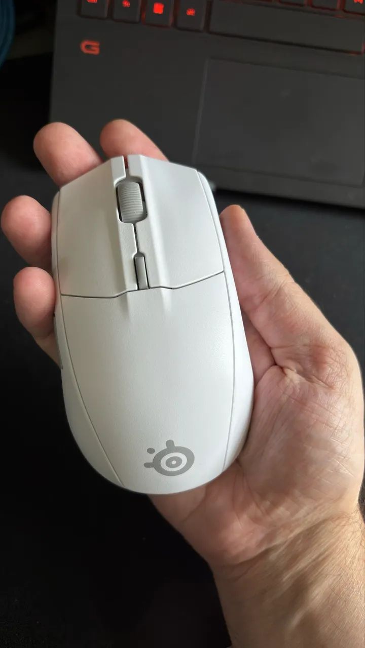 Mouse Steelseries Rivals 3 sem fio branco 2.4ghz e bluetooth